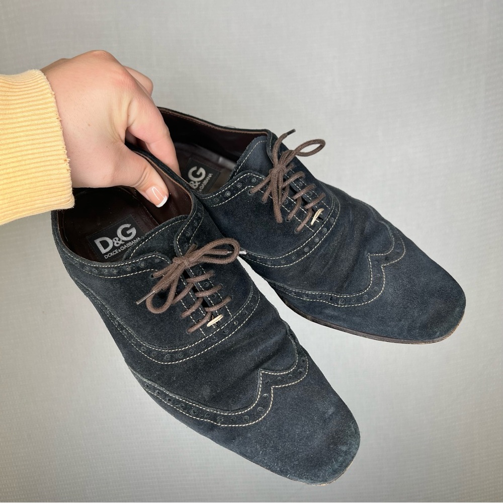 Dolce & Gabbana | D&G Black Oxfords Classic‎ Brogue Design 42.5